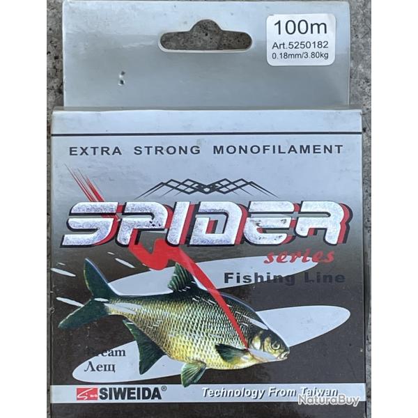 FIL DE PECHE POUR POISSON BLANC 0,18 mm  3,80 kg