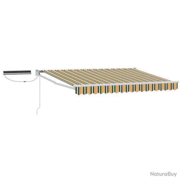Auvent r�tractable �lectrique Vert, Jaune, Blanc 3 x 2,5 m