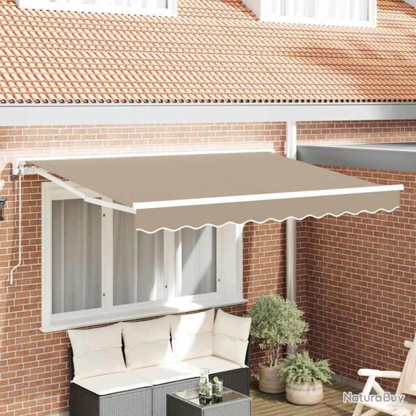 Cadre d'auvent Beige 250 x 200 cm Polyester avec rev�tement PU