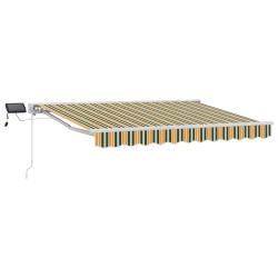 Cadre de store manuel avec LEDs Vert, Jaune, Blanc 3 x 2,5 m
