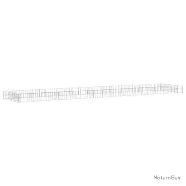 Lit sur�lev� � gabion Acier galvanis� 500x100x20 cm