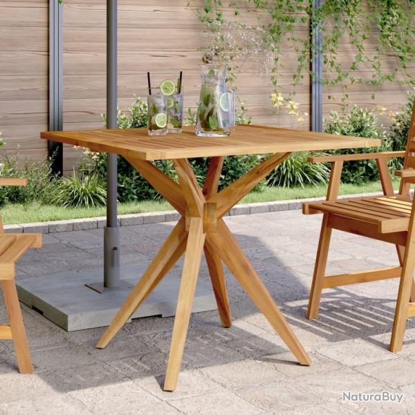 Table de jardin carr�e 85x85x75 cm bois d'acacia solide