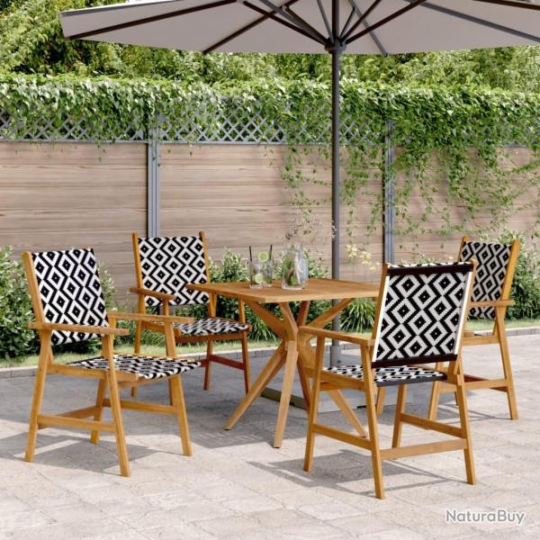 Ensemble � manger de jardin 5 pcs Bois d'acacia solide