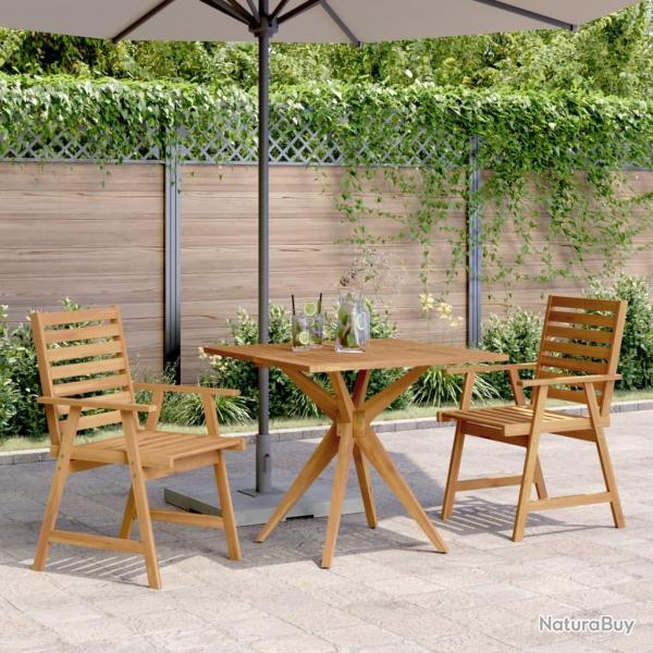 Ensemble � manger de jardin 3 pcs Bois d'acacia solide