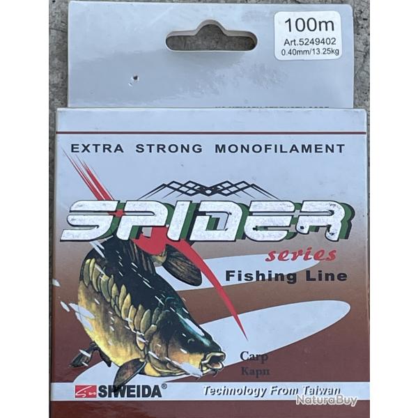FIL DE PECHE NOIR POUR CARPE 0,40 mm  13,25 kg