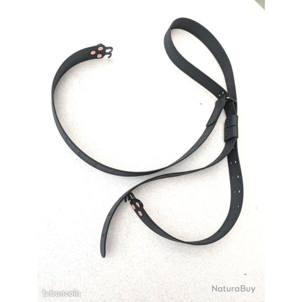 Bretelle 1907 - 56 pouces Mati�re Comficord (concurrent franco-allemand de Biothane) NOIRE