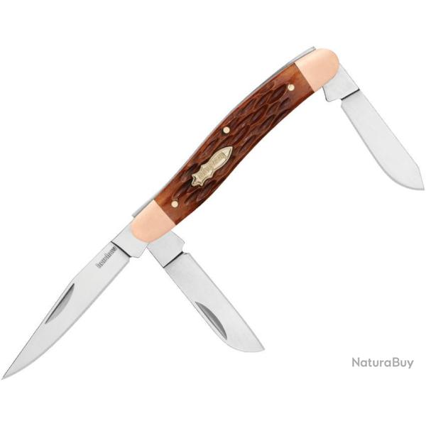 Couteau Kershaw Brandywine Folder Lames Acier D2 Manche Os Jasp� Marron Mitres Cuivre KS4382BJB