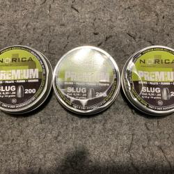 Lot de 3 boites soit 600 plombs Norica cal 6.35mm poids 2.14g / 33 grains lot3