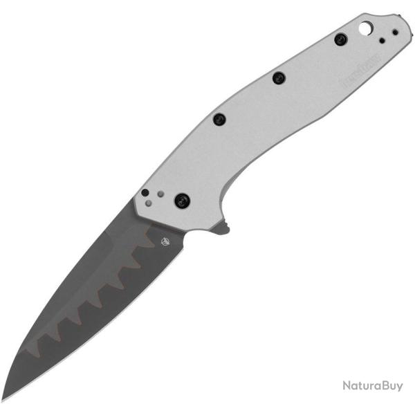 Couteau Kershaw Dividend Lame Composite Bohler N690/D2 Manche Aluminium Gris Made in USA KS1812BBCB