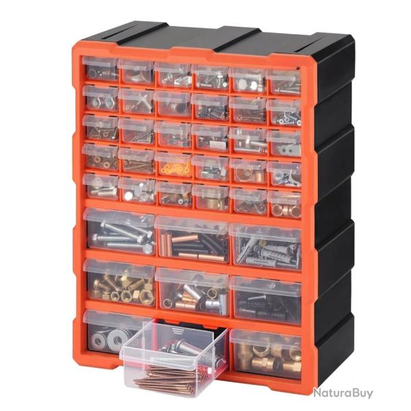 Casier de Rangement � 39 Tiroirs, Organisateur Multi-Tiroirs Mural