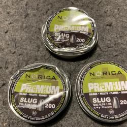 Lot de 3 boites soit 600 plombs Norica cal 6.35mm poids 2.14g / 33 grains lot7