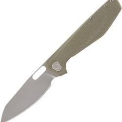 Couteau Gerber Slimsada Lame Acier D2 Manche Micarta Lin Olive Framelock G4125