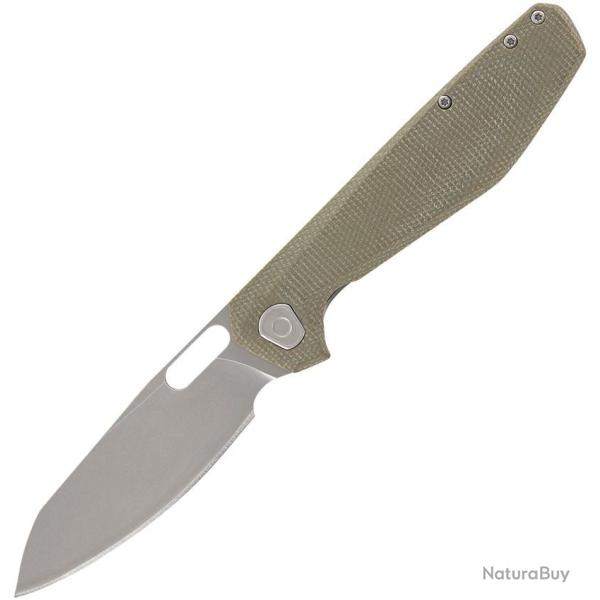 Couteau Gerber Slimsada Lame Acier D2 Manche Micarta Lin Olive Framelock G4125