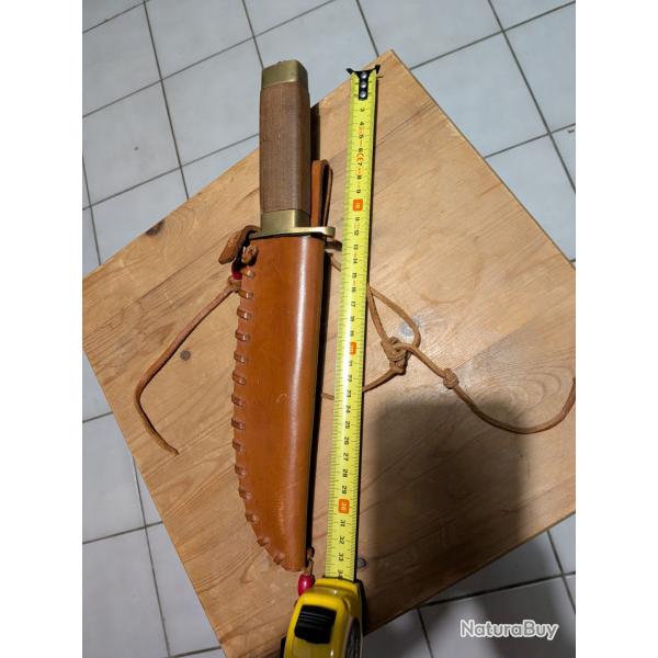 Couteau/poignard de chasse et son etui. Style Bowie knife