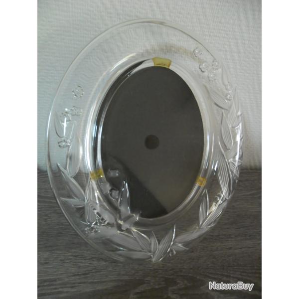 CADRE OVALE EN VERRE DECOR RELIEF