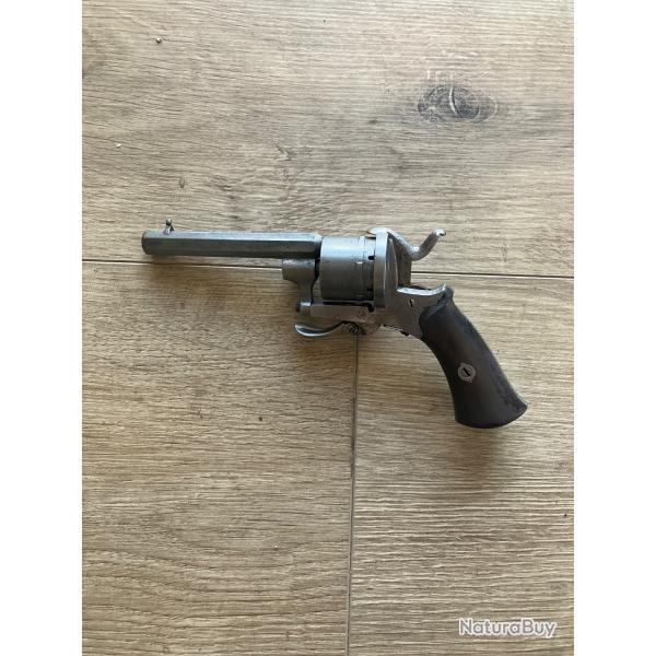 Revolver type lefaucheux � broche cal 7mm - artisanale li�geois