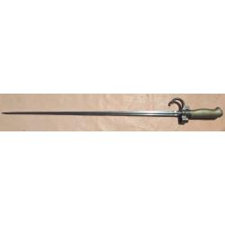 B5) &eacute;p&eacute;e-ba&iuml;onnette Mod&egrave;le 1886 dite "Rosalie" 2&egrave;me type &agrave; soie longue