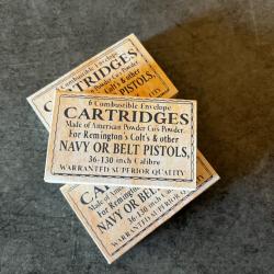 Lot de 3 bo&icirc;tes de cartouches calibre .36 - Inspiration historique (1850-1870)