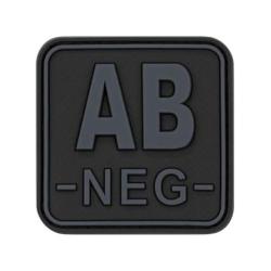 Bloodtype Square Rubber Patch AB Neg - R&eacute;f: 10345906400 - KBoutique