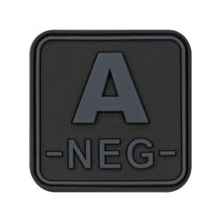 Bloodtype Square Rubber Patch A Neg - Schwarz - R&eacute;f: 10345506400 - KBoutique