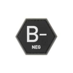 Bloodgroup Hexagon Rubber Patch B Neg - Blackops - R&eacute;f: 10865351700 - KBoutique