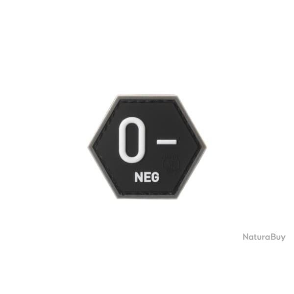 Bloodgroup Hexagon Rubber Patch 0 Neg - R�f: 10865151700 - KBoutique