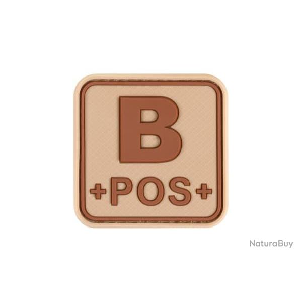 Bloodtype Square Rubber Patch B Pos - Desert - R�f: 10345631000 - KBoutique