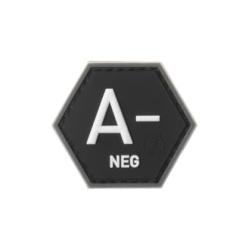 Bloodgroup Hexagon Rubber Patch A Neg - Grau - R&eacute;f: 10864951700 - KBoutique