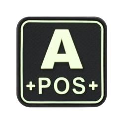 Bloodtype Square Rubber Patch A Pos - Multicam - R&eacute;f: 10345460100 - KBoutique