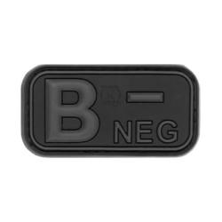 Bloodtype Rubber Patch B Neg - Blackmedic - R&eacute;f: 10173506400 - KBoutique