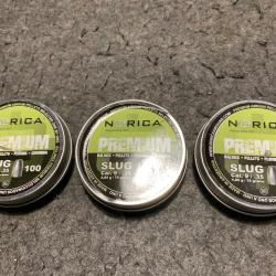 Lot de 3 boites soit 300 plombs Norica cal 9mm/.35 poids 4.85g / 75 grains lot9