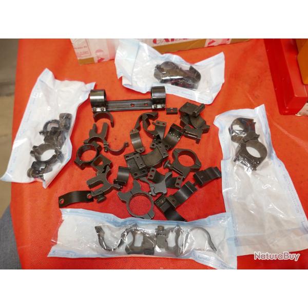 Lot de colliers optique pour carabine petit calibre (22 LR et air comprim�)