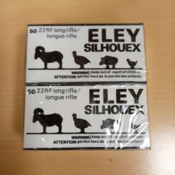 Lot de deux bo&icirc;tes .22 lr Eley Silhouex vintage