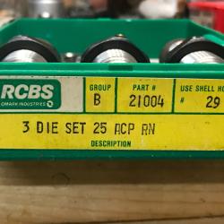 Jeu d'outils cal .25acp (6,35mm)