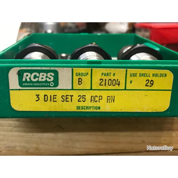 Jeu d'outils cal .25acp (6,35mm)