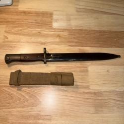 BAIONNETTE ISRAEL 1884-98, SUPERBE FOURREAU ALLEMAND 1938 COMPLETE