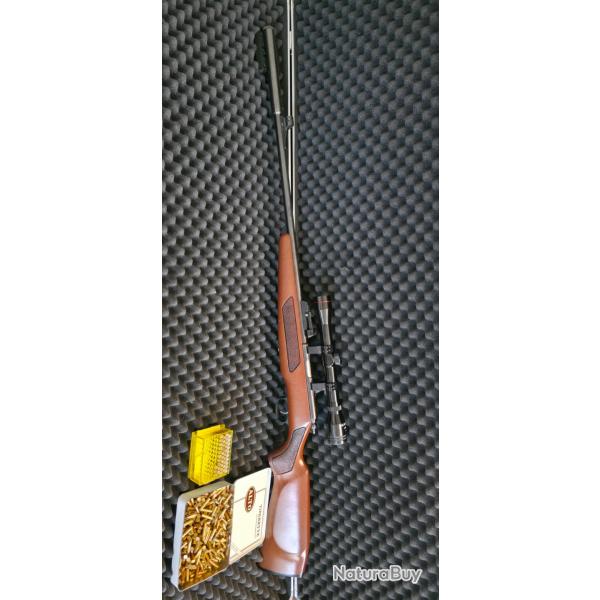 MANU-ARM monocoup .22 LR - fabrication fran�aise - lunette 4x32 + mod�rateur + munitions