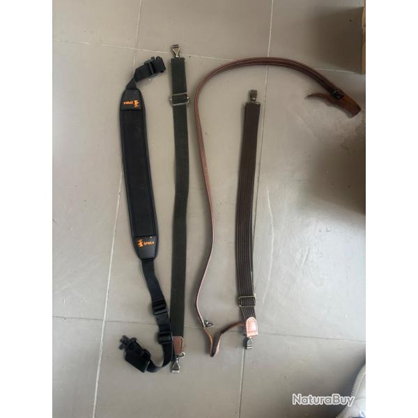 lot de 4 brettelles pour fusil/carabine a vendre aux ench�res destockage armurerie