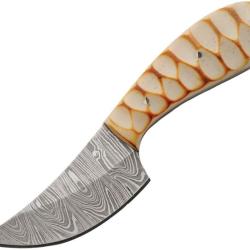Couteau &agrave; lame fixe de chasse Skinner Burnt Bone