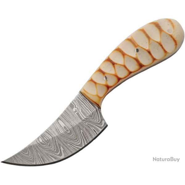 Couteau � lame fixe de chasse Skinner Burnt Bone