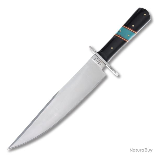 Couteau � lame fixe de chasse Marbles Turquoise Bowie