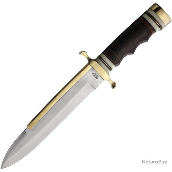Couteau � lame fixe Rough Rider Stacked Leather Bowie