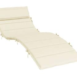Coussin chaise longue tissu Oxford creme 180x60x4 cm imperm&eacute;able confort
