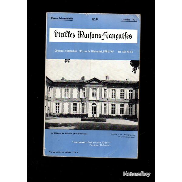 vieilles maisons fran�aises 47 janvier 1971merville, hotel du caraill�, hotel de bournonville