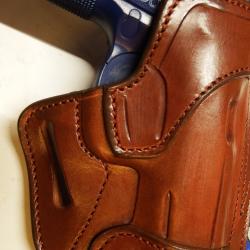 ETUI galet CUIR "P.M.S." pour CZ SHADOW 2 COMPACT (Entreprise Artisanale Fran&ccedil;aise)