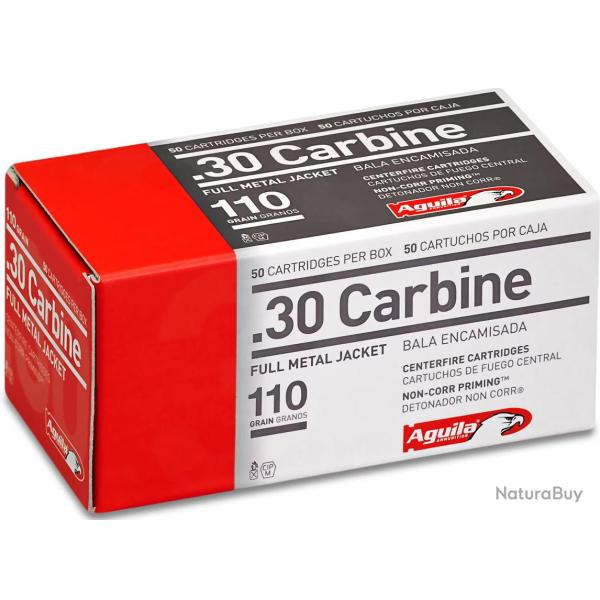 MUNITION AGUILA CAL 30 CARBINE FMJ 110GR