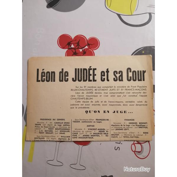 Rare Tract ww2 occupation vichy