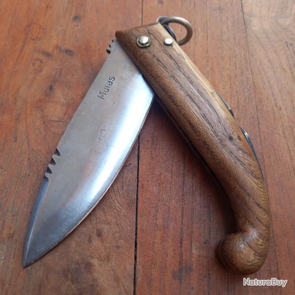 Joli Couteau � Palme Artisanal MULAS Manche en Ch�ne