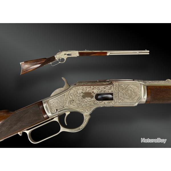 CARABINE WINCHESTER MOD. 1873, GRAND LUXE, GRAV�E ET ARGENT�E