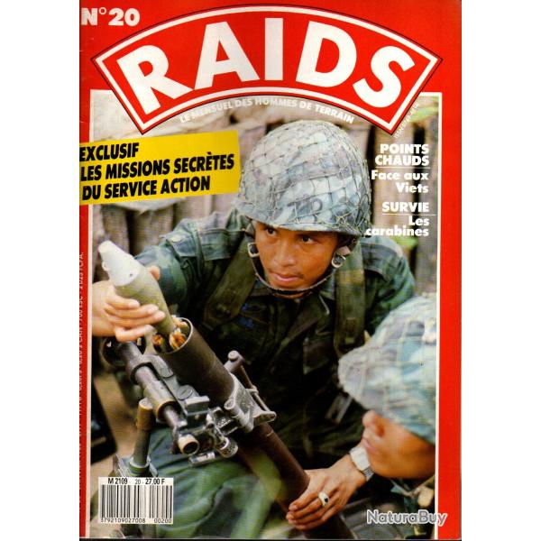 raids 20 service action, face aux viets, �quipement spetsnaz, 35e rap raid mortier, survie carabines